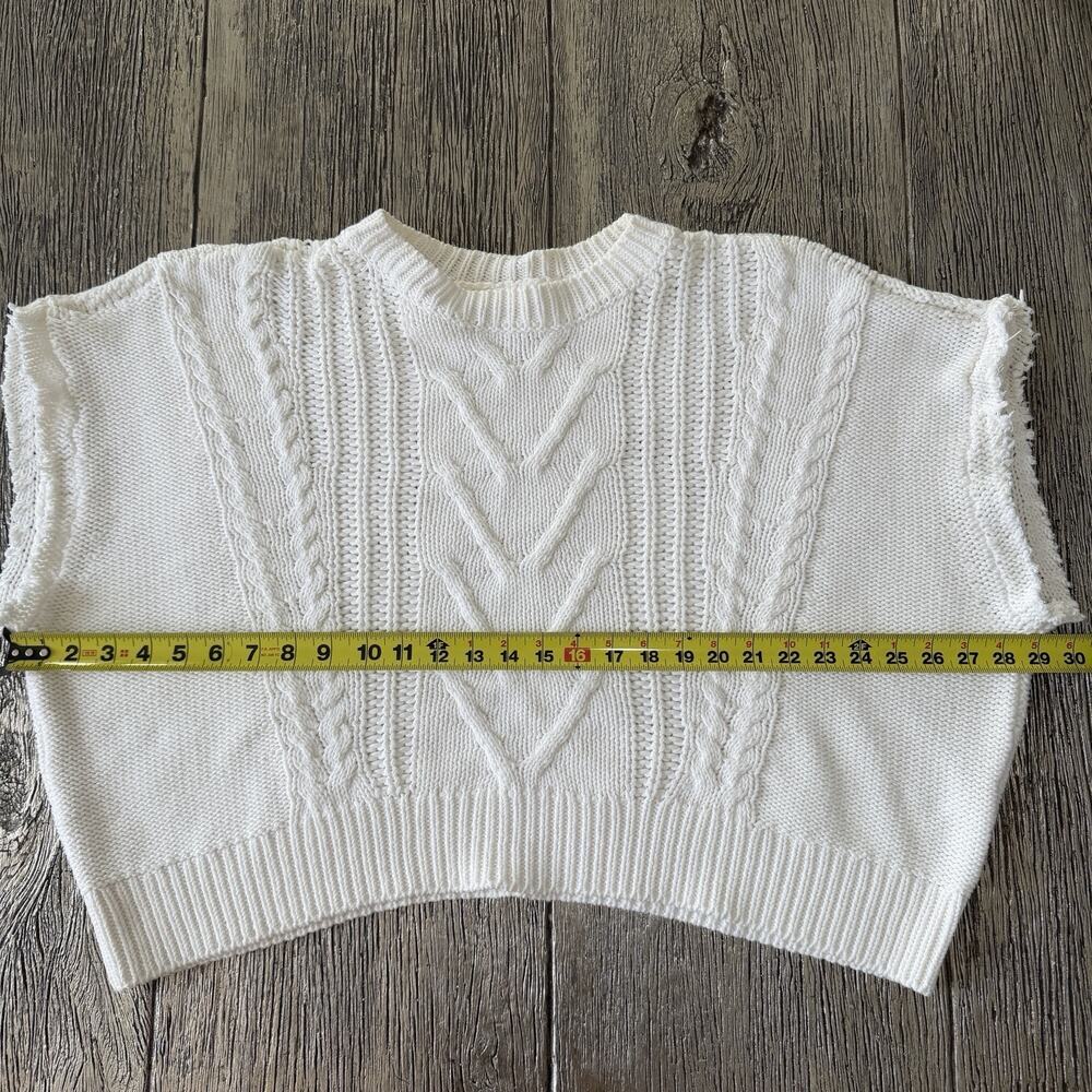 Pistola Revolve Pullover Cable Knit Oversized Sweater Vest Size XL - Picture 2 of 6